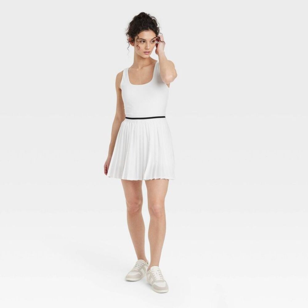 Women's Pleated Active Dress - All In Motion White M